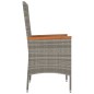 Gartenstühle mit Kissen 2 Stk. Poly Rattan Grau Gartenstühle mit Kissen 2 Stk. Poly Rattan Grau
