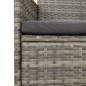 Gartenstühle mit Kissen 2 Stk. Poly Rattan Grau Gartenstühle mit Kissen 2 Stk. Poly Rattan Grau