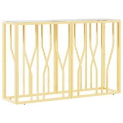 vidaXL Konsolentisch 110x30x70 cm Edelstahl und Glas