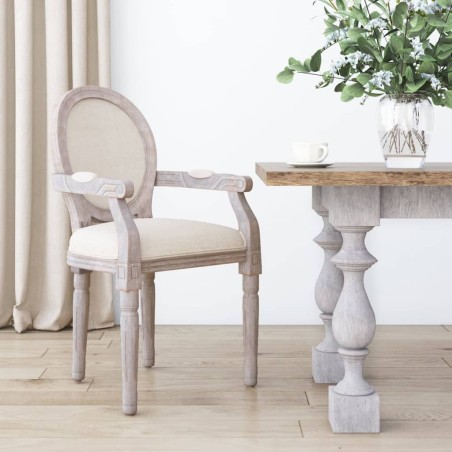 vidaXL Esszimmerstuhl Beige 54x56x96,5 cm Leinen