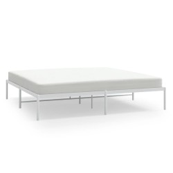 vidaXL Bettgestell Metall Weiß 183x213 cm