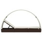 Sonnenliege mit Runddach Braun 211x57x140 cm Poly Rattan Sonnenliege mit Runddach Braun 211x57x140 cm Poly Rattan