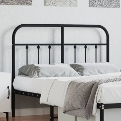 vidaXL Kopfteil Metall Schwarz 120 cm