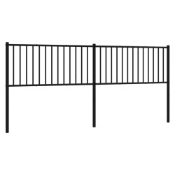 vidaXL Kopfteil Metall Schwarz 200 cm
