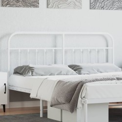 vidaXL Kopfteil Metall Weiß 160 cm