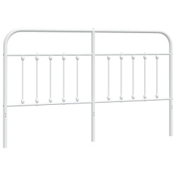 vidaXL Kopfteil Metall Weiß 160 cm
