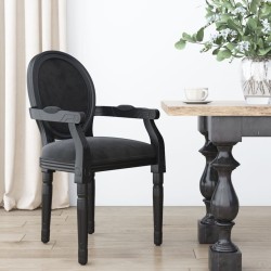 vidaXL Esszimmerstuhl Schwarz 54x56x96,5 cm Samt