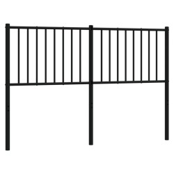 vidaXL Kopfteil Metall Schwarz 135 cm