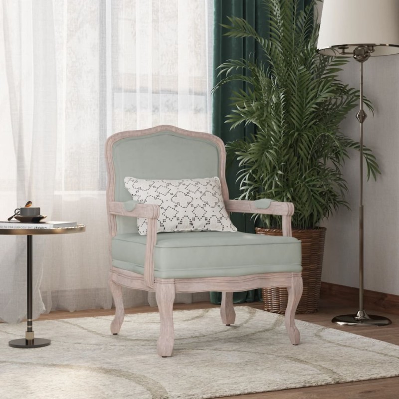 vidaXL Sessel Hellgrau 64x64x90 cm Samt vidaXL Sessel Hellgrau 64x64x90 cm Samt