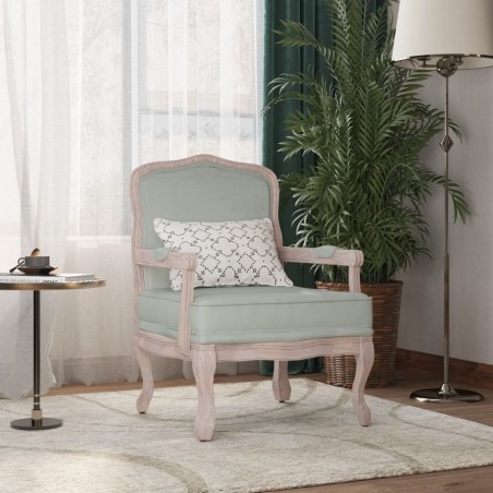 vidaXL Sessel Hellgrau 64x64x90 cm Samt