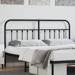 vidaXL Kopfteil Metall Schwarz 160 cm