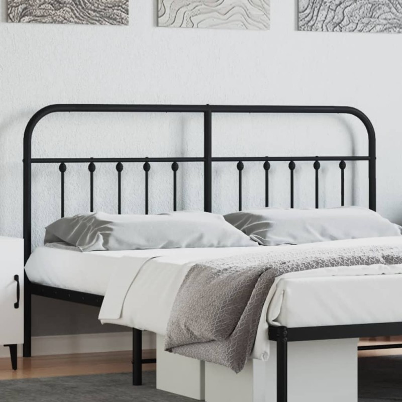 vidaXL Kopfteil Metall Schwarz 160 cm vidaXL Kopfteil Metall Schwarz 160 cm