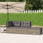 vidaXL 3-tlg. Garten-Lounge-Set mit Kissen Grau Poly Rattan vidaXL 3-tlg. Garten-Lounge-Set mit Kissen Grau Poly Rattan