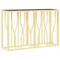 vidaXL Konsolentisch Golden 110x30x70 cm Edelstahl und Glas vidaXL Konsolentisch Golden 110x30x70 cm Edelstahl und Glas