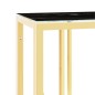 vidaXL Konsolentisch Golden 110x30x70 cm Edelstahl und Glas vidaXL Konsolentisch Golden 110x30x70 cm Edelstahl und Glas