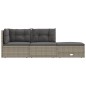 vidaXL 3-tlg. Garten-Lounge-Set mit Kissen Grau Poly Rattan vidaXL 3-tlg. Garten-Lounge-Set mit Kissen Grau Poly Rattan