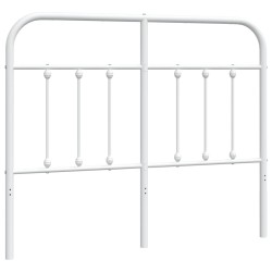 vidaXL Kopfteil Metall Weiß 120 cm