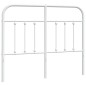 vidaXL Kopfteil Metall Weiß 120 cm