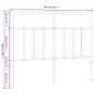 vidaXL Kopfteil Metall Weiß 120 cm