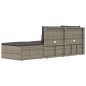 vidaXL 3-tlg. Garten-Lounge-Set mit Kissen Grau Poly Rattan vidaXL 3-tlg. Garten-Lounge-Set mit Kissen Grau Poly Rattan