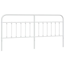 vidaXL Kopfteil Metall Weiß 200 cm