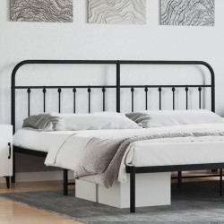 vidaXL Kopfteil Metall Schwarz 200 cm