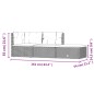 vidaXL 3-tlg. Garten-Lounge-Set mit Kissen Grau Poly Rattan vidaXL 3-tlg. Garten-Lounge-Set mit Kissen Grau Poly Rattan