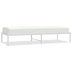 vidaXL Bettgestell Metall Weiß 75x190 cm