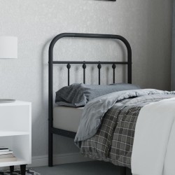 vidaXL Kopfteil Metall Schwarz 75 cm
