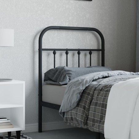 vidaXL Kopfteil Metall Schwarz 75 cm
