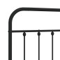 vidaXL Kopfteil Metall Schwarz 75 cm vidaXL Kopfteil Metall Schwarz 75 cm