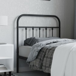 vidaXL Kopfteil Metall Schwarz 90 cm