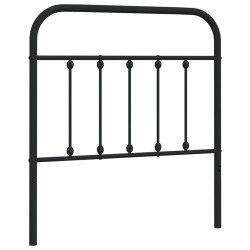 vidaXL Kopfteil Metall Schwarz 90 cm
