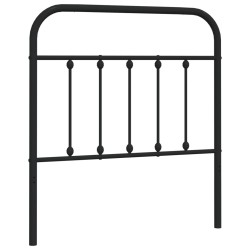 vidaXL Kopfteil Metall Schwarz 80 cm