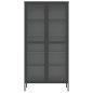vidaXL Highboard Schwarz 85x40x180 cm Glas und Stahl vidaXL Highboard Schwarz 85x40x180 cm Glas und Stahl