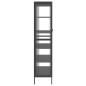 vidaXL Highboard Schwarz 85x40x180 cm Glas und Stahl vidaXL Highboard Schwarz 85x40x180 cm Glas und Stahl