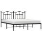vidaXL Bettgestell mit Kopfteil Metall Schwarz 180x200 cm vidaXL Bettgestell mit Kopfteil Metall Schwarz 180x200 cm