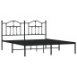 vidaXL Bettgestell mit Kopfteil Metall Schwarz 180x200 cm vidaXL Bettgestell mit Kopfteil Metall Schwarz 180x200 cm