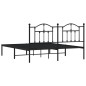 vidaXL Bettgestell mit Kopfteil Metall Schwarz 180x200 cm vidaXL Bettgestell mit Kopfteil Metall Schwarz 180x200 cm