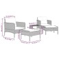 5-tlg. Garten-Lounge-Set mit Kissen Grau Poly Rattan 5-tlg. Garten-Lounge-Set mit Kissen Grau Poly Rattan
