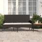 Gartenbank 3-Sitzer mit Kissen Schwarz Poly Rattan Gartenbank 3-Sitzer mit Kissen Schwarz Poly Rattan