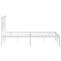 vidaXL Bettgestell mit Kopfteil Metall Weiß 120x190 cm vidaXL Bettgestell mit Kopfteil Metall Weiß 120x190 cm