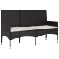 Gartenbank 3-Sitzer mit Kissen Schwarz Poly Rattan Gartenbank 3-Sitzer mit Kissen Schwarz Poly Rattan