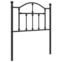 vidaXL Kopfteil Metall Schwarz 75 cm