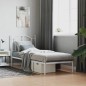 vidaXL Bettgestell mit Kopfteil Metall Weiß 90x190 cm vidaXL Bettgestell mit Kopfteil Metall Weiß 90x190 cm
