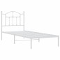 vidaXL Bettgestell mit Kopfteil Metall Weiß 90x190 cm vidaXL Bettgestell mit Kopfteil Metall Weiß 90x190 cm