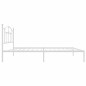 vidaXL Bettgestell mit Kopfteil Metall Weiß 90x190 cm vidaXL Bettgestell mit Kopfteil Metall Weiß 90x190 cm