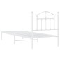 vidaXL Bettgestell mit Kopfteil Metall Weiß 90x190 cm vidaXL Bettgestell mit Kopfteil Metall Weiß 90x190 cm