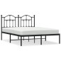 vidaXL Bettgestell mit Kopfteil Metall Schwarz 140x200 cm vidaXL Bettgestell mit Kopfteil Metall Schwarz 140x200 cm