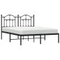 vidaXL Bettgestell mit Kopfteil Metall Schwarz 140x200 cm vidaXL Bettgestell mit Kopfteil Metall Schwarz 140x200 cm
